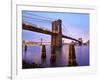 New York City, Manhattan, the Brooklyn and Manhattan Bridges Spanning the East River, USA-Gavin Hellier-Framed Photographic Print