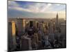 New York City, Manhattan, View of Downtown and Empire State Building from Rockerfeller Centre, USA-Gavin Hellier-Mounted Photographic Print