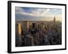 New York City, Manhattan, View of Downtown and Empire State Building from Rockerfeller Centre, USA-Gavin Hellier-Framed Photographic Print