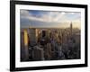 New York City, Manhattan, View of Downtown and Empire State Building from Rockerfeller Centre, USA-Gavin Hellier-Framed Photographic Print