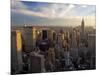New York City, Manhattan, View of Downtown and Empire State Building from Rockerfeller Centre, USA-Gavin Hellier-Mounted Photographic Print
