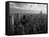 New York City, Manhattan, View of Downtown and Empire State Building from Rockerfeller Centre, USA-Gavin Hellier-Framed Stretched Canvas