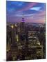 New York City, Manhattan, View Towards Downtown; Empire State Building from Rockerfeller Centre, US-Gavin Hellier-Mounted Photographic Print