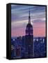 New York City, Manhattan, View Towards Downtown; Empire State Building from Rockerfeller Centre, US-Gavin Hellier-Framed Stretched Canvas