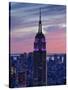 New York City, Manhattan, View Towards Downtown; Empire State Building from Rockerfeller Centre, US-Gavin Hellier-Stretched Canvas