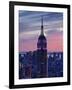 New York City, Manhattan, View Towards Downtown; Empire State Building from Rockerfeller Centre, US-Gavin Hellier-Framed Premium Photographic Print