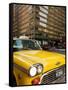 New York City, Manhattan, Yellow Nyc Checker Taxi in the Downtown Financial District of Manhattan, -Gavin Hellier-Framed Stretched Canvas