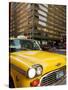 New York City, Manhattan, Yellow Nyc Checker Taxi in the Downtown Financial District of Manhattan, -Gavin Hellier-Stretched Canvas