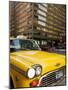 New York City, Manhattan, Yellow Nyc Checker Taxi in the Downtown Financial District of Manhattan, -Gavin Hellier-Mounted Photographic Print