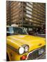 New York City, Manhattan, Yellow Nyc Checker Taxi in the Downtown Financial District of Manhattan, -Gavin Hellier-Mounted Photographic Print