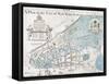 New York City Map, 1728-null-Framed Stretched Canvas