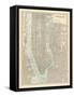New York City Map-Wild Apple Portfolio-Framed Stretched Canvas