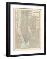 New York City Map-Wild Apple Portfolio-Framed Art Print