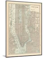 New York City Map-Wild Apple Portfolio-Mounted Art Print