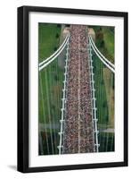 New York City Marathon Runners on Verrazano Bridge-null-Framed Premium Photographic Print