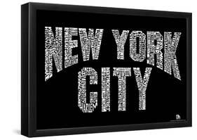 New York City Neighborhoods Text Poster-null-Framed Poster