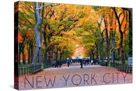 New York City, New York - Central Park in Autumn-Lantern Press-Stretched Canvas