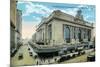 New York City, New York - Exterior View of Grand Central-Lantern Press-Mounted Art Print