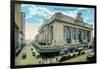 New York City, New York - Exterior View of Grand Central-Lantern Press-Framed Art Print