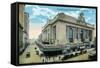 New York City, New York - Exterior View of Grand Central-Lantern Press-Framed Stretched Canvas