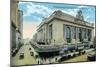 New York City, New York - Exterior View of Grand Central-Lantern Press-Mounted Art Print