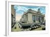 New York City, New York - Exterior View of Grand Central-Lantern Press-Framed Art Print