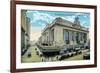 New York City, New York - Exterior View of Grand Central-Lantern Press-Framed Premium Giclee Print