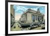 New York City, New York - Exterior View of Grand Central-Lantern Press-Framed Premium Giclee Print