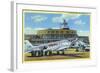 New York City, New York - La Guardia Field with Parked Planes-Lantern Press-Framed Art Print