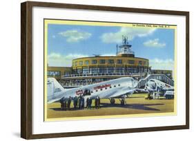 New York City, New York - La Guardia Field with Parked Planes-Lantern Press-Framed Art Print