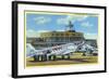 New York City, New York - La Guardia Field with Parked Planes-Lantern Press-Framed Art Print