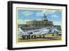 New York City, New York - La Guardia Field with Parked Planes-Lantern Press-Framed Art Print