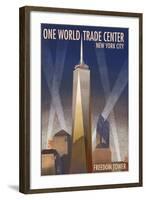 New York City, New York - One World Trade Center-Lantern Press-Framed Art Print