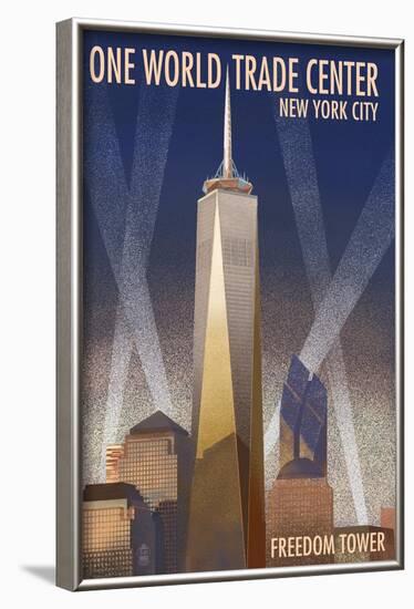 New York City, New York - One World Trade Center-Lantern Press-Framed Art Print