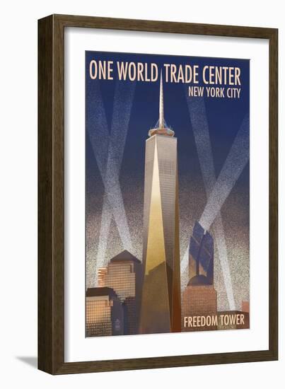 New York City, New York - One World Trade Center-Lantern Press-Framed Art Print