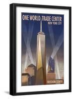 New York City, New York - One World Trade Center-Lantern Press-Framed Art Print