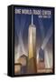 New York City, New York - One World Trade Center-Lantern Press-Framed Stretched Canvas