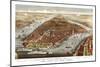 New York City, New York - Panoramic Map No. 1-Lantern Press-Mounted Art Print