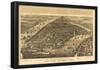 New York City, New York - Panoramic Map-null-Framed Poster