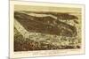 New York City, New York - Panoramic Map-Lantern Press-Mounted Art Print