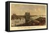 New York City, New York - Panoramic Map-Lantern Press-Framed Stretched Canvas