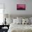 New York City, New York - Pink Skyline-Lantern Press-Framed Stretched Canvas displayed on a wall