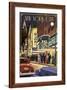 New York City, New York - Theater Scene-Lantern Press-Framed Art Print