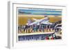 New York City, New York - United Airlines Plane Departing La Guardia-Lantern Press-Framed Art Print