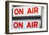 New York City, New York, USA. Vintage 'On Air' signs from a TV or radio studio.-Julien McRoberts-Framed Photographic Print