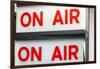 New York City, New York, USA. Vintage 'On Air' signs from a TV or radio studio.-Julien McRoberts-Framed Photographic Print