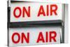 New York City, New York, USA. Vintage 'On Air' signs from a TV or radio studio.-Julien McRoberts-Stretched Canvas