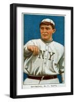 New York City, NY, New York Giants, Bugs Raymond, Baseball Card-Lantern Press-Framed Art Print
