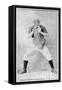 New York City, NY, New York Giants, California Brown, Baseball Card-Lantern Press-Framed Stretched Canvas