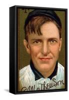 New York City, NY, New York Giants, Christopher Mathewson, Baseball Card-Lantern Press-Framed Stretched Canvas